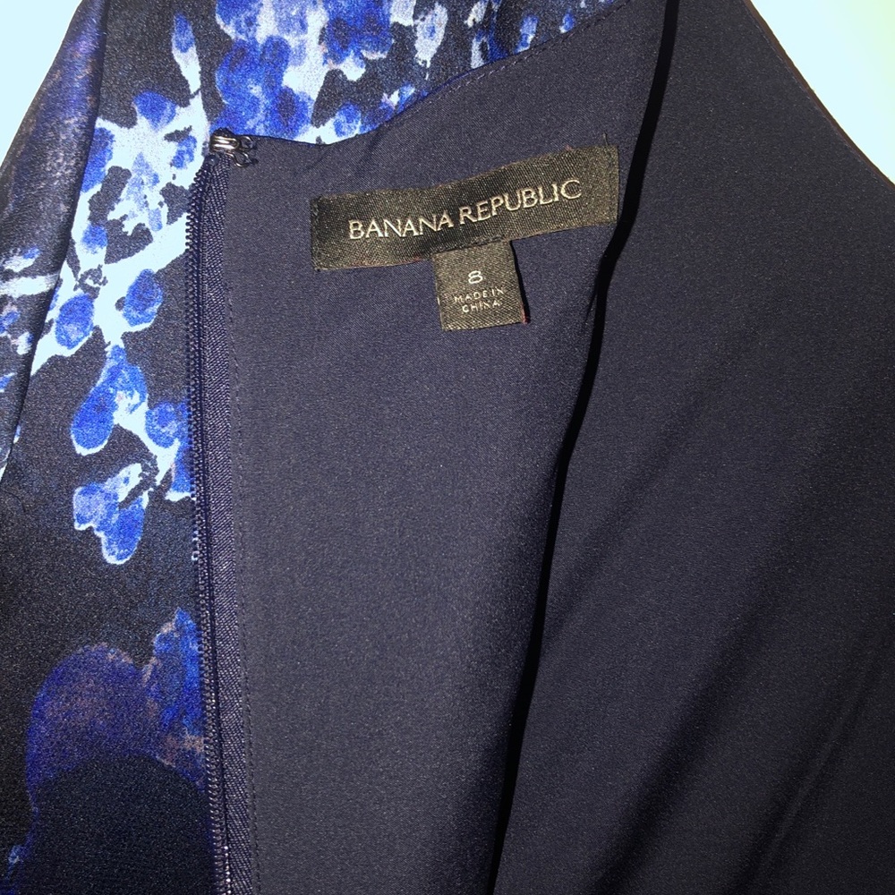 Banana Republic Blue Fit N Flare Dress 8 - Picture 5 of 11